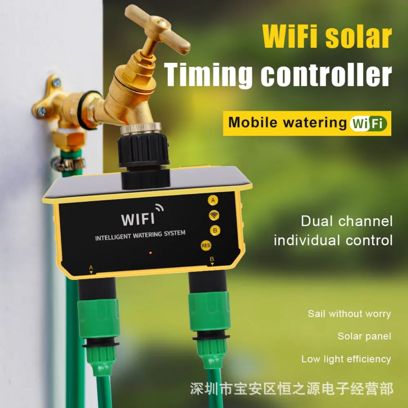 Timer Dual Outlet - Sterownik nawadniania Tuya WiFi zasilany energią