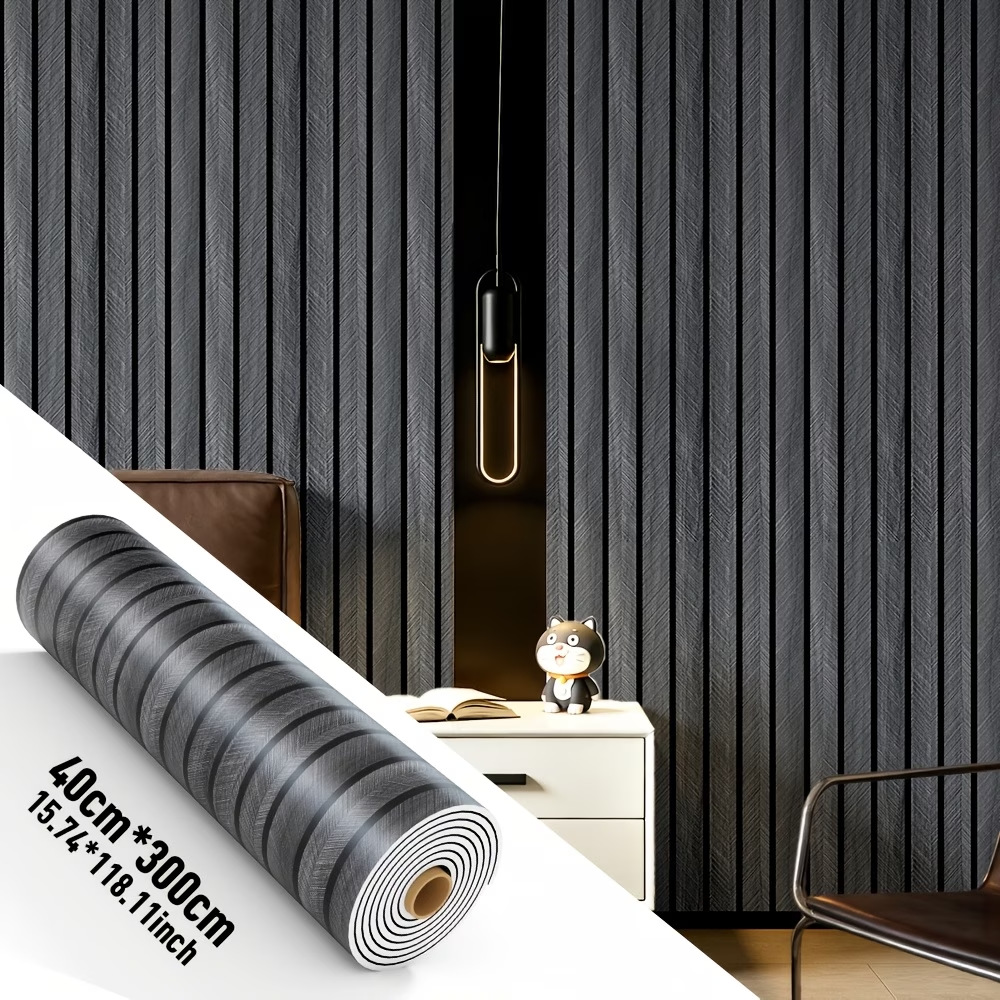 Pvc Panel Background - Samoprzylepne panele ścienne z imitacją drewna,