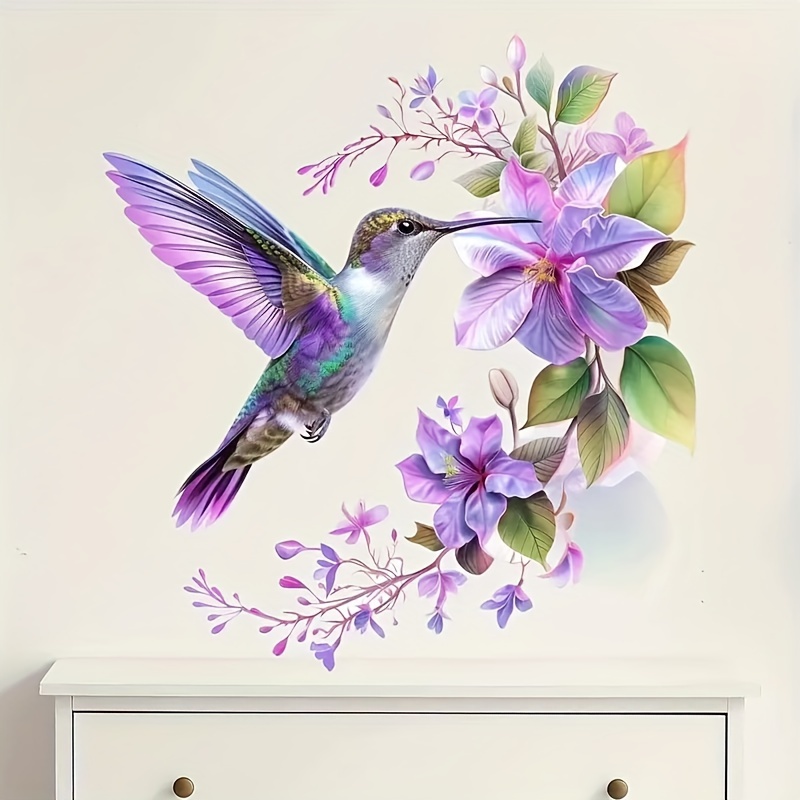 Pvc Panel Background - 1 Fioletowa naklejka z kwiatem i