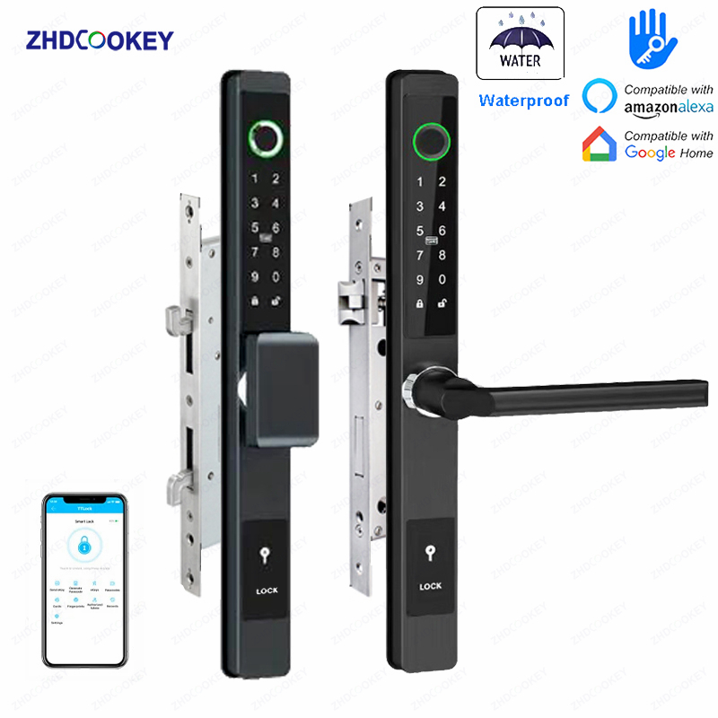 Glass Door Hinge - ZHDCOOKEY Biometryczny Cyfrowy Zamek do Drzwi
