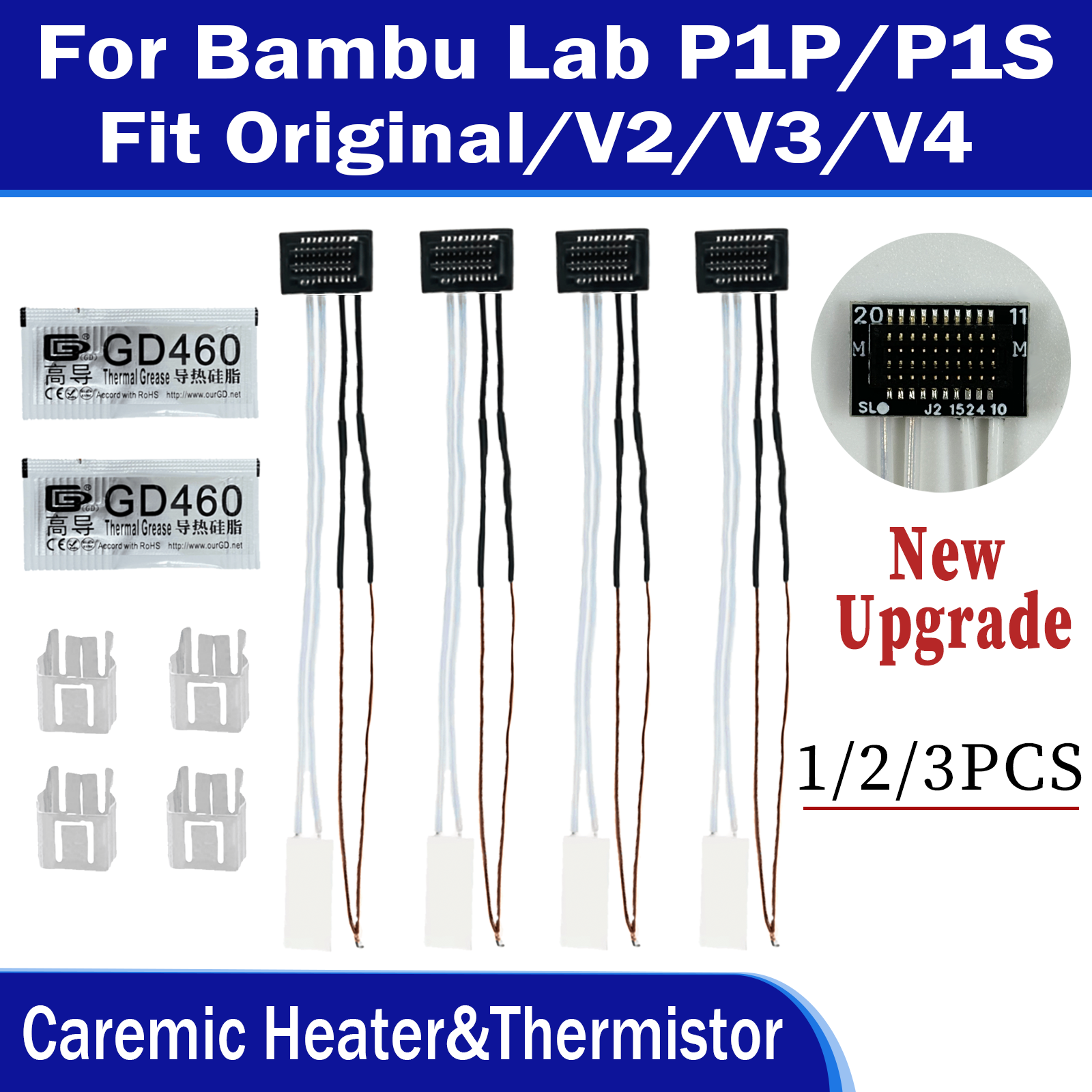 Ceramic Heat Emitter - Ceramiczny grzejnik i termistor do Bambu