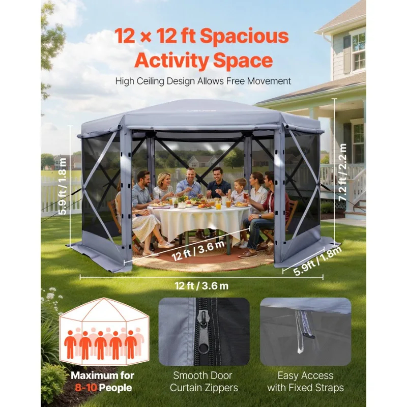 Namiot altanowy z 6 ścianami,  – Screen Top Mesh recenzja i cena