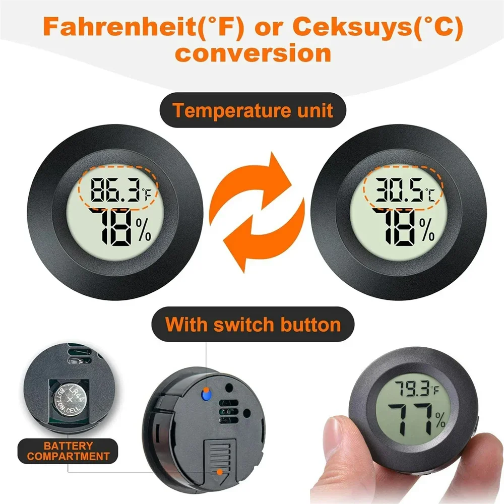Mini Okrągły Cyfrowy Termometr – Digital Hygrometer Probe recenzja i cena