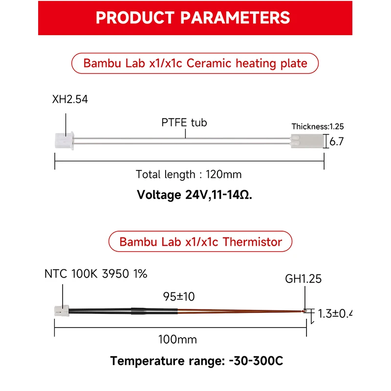 Dla Bambulab Hotend grzejnik t – Ceramic Heat Emitter recenzja i cena