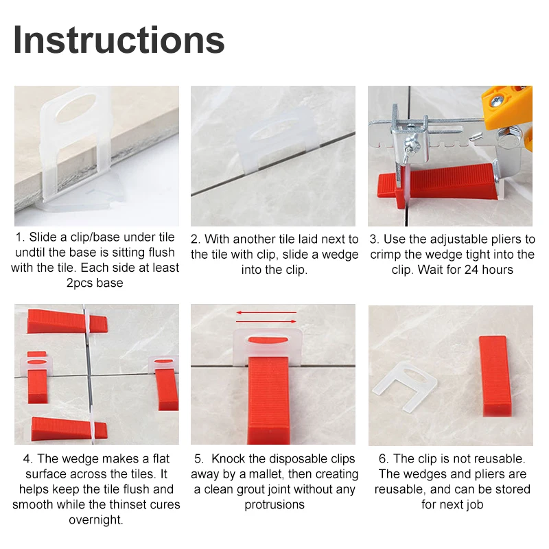 100 szt. Klipsów do systemu po – Ceramic Tile Floor recenzja i cena
