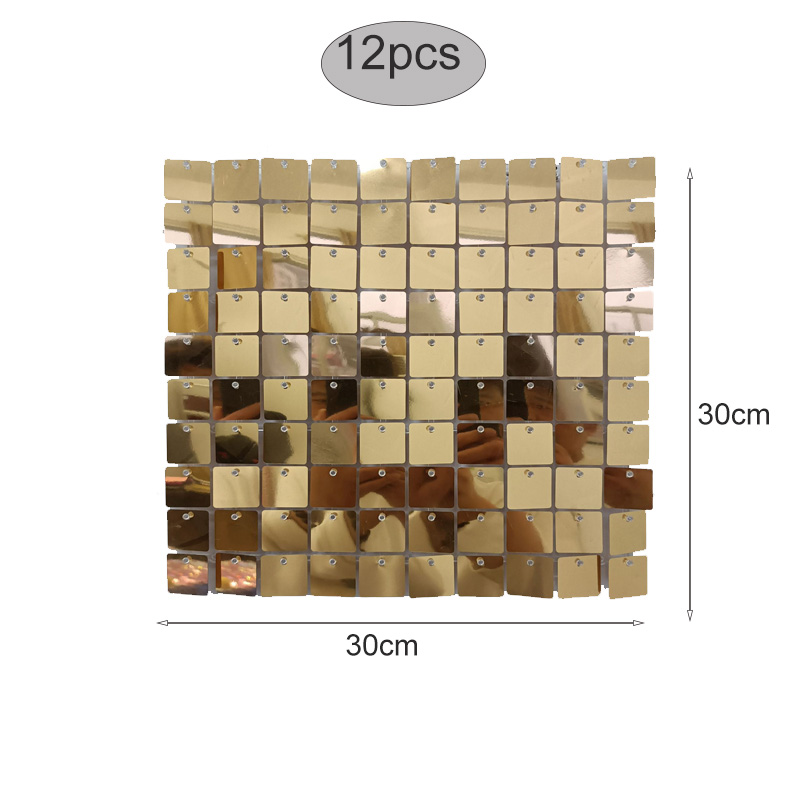 12 szt. Złote, błyszczące pane – Pvc Panel Background recenzja i cena