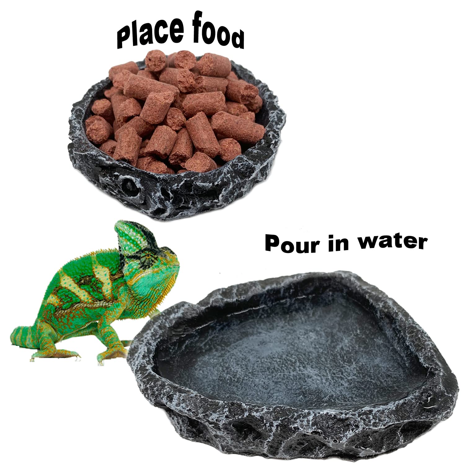 1/2 Zestaw Narożnych Miski na  – Water Dish Reptile recenzja i cena