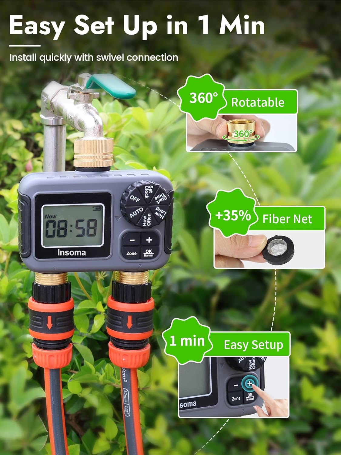 Insoma inteligentny system naw – Timer Dual Outlet recenzja i cena