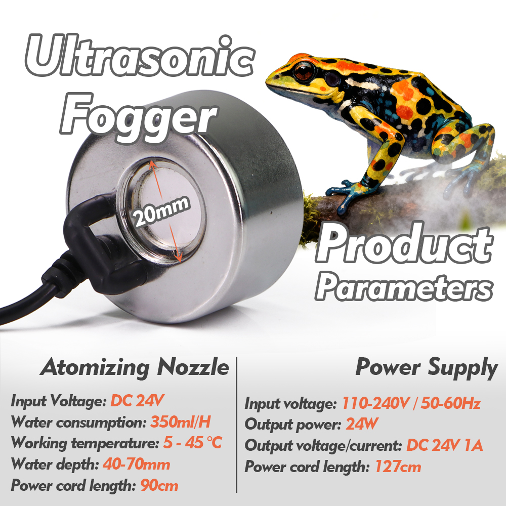 Ultradźwiękowy wytwornik mgły  – Terrarium Fogger Ultrasonic recenzja i cena