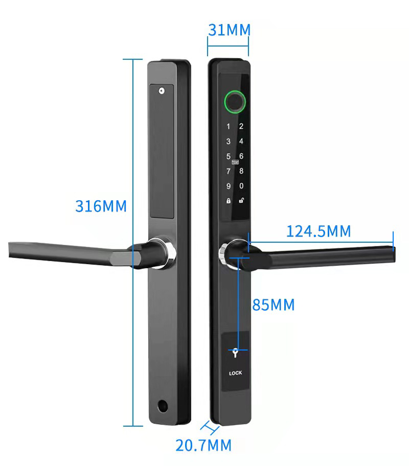 ZHDCOOKEY Biometryczny Cyfrowy – Glass Door Hinge recenzja i cena