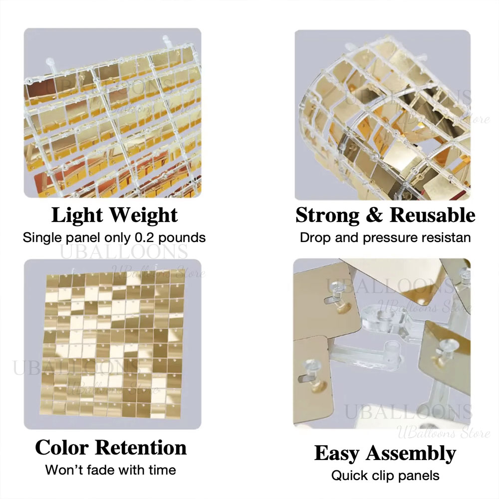 Srebrne paneli tła z cekinami, – Pvc Panel Background recenzja i cena